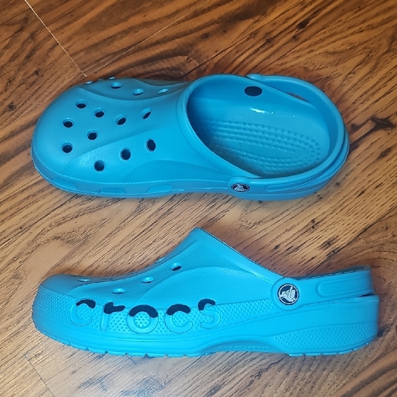 CROCS Men's Vibrant Blue Classic Clog Sandals Size 9 Mens 11 Womens Unisex F21 - Picture 2 of 9